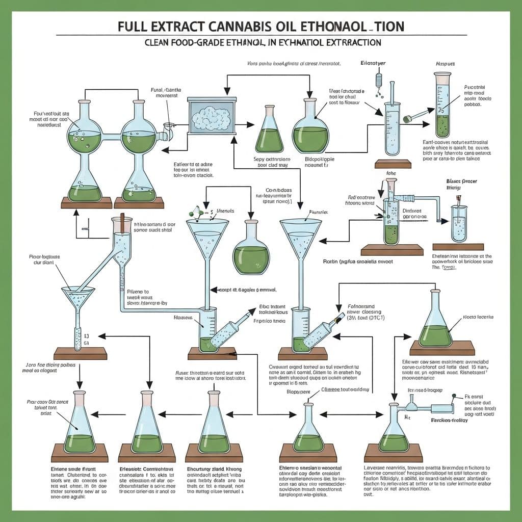 FECO ethanol extraction process - cannabis soaking in alcohol