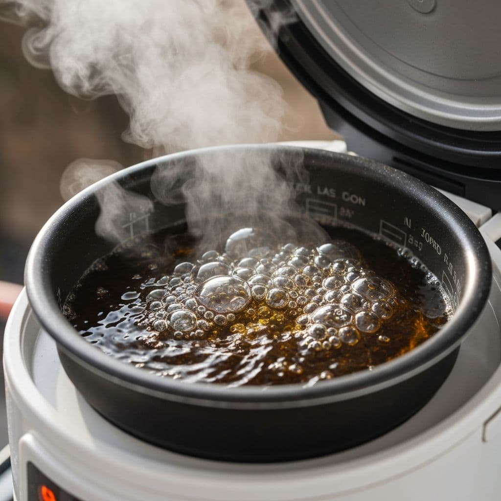 RSO solvent evaporation process in rice cooker - Rick Simpson Oil making
